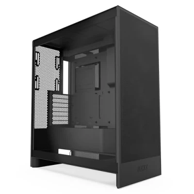 Image de Boitier PC NZXT H7 FLOW moyen tour noir avec panneau latéral verre trempé