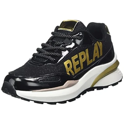 Afbeelding van Replay Athena Jr 2 Meisjes Sneaker Zwart Maat 30