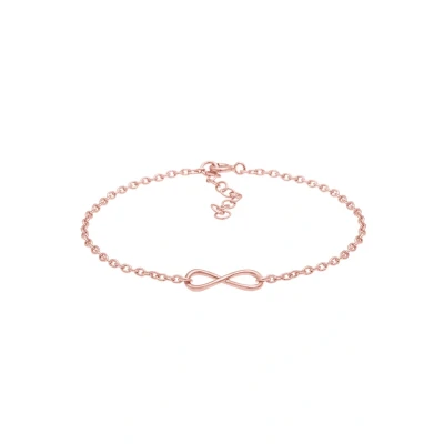 Afbeelding van Elli Dames Armband Infinity Symbool Delicaat Basic van Rosé verguld 925 Sterling Zilver