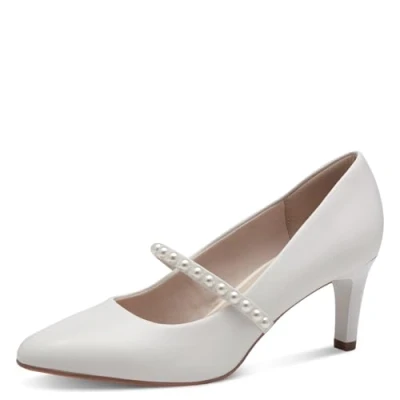 Afbeelding van Tamaris Klassieke pumps, Dames, Maat: 39, White Leer