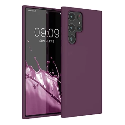 Afbeelding van kwmobile telefoonhoesje geschikt voor Samsung Galaxy S22 Ultra Hoesje smartphone Back cover in bordeaux violet