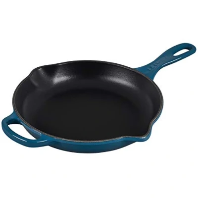 Afbeelding van Le Creuset Signature Skillet van geëmailleerd gietijzer, rond, Ø 23 cm, 1,93 kg, Deep Teal, 20182236420422