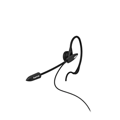 Afbeelding van Hama In Ear headset Telefoon Kabel Mono Zwart Volumeregeling, Microfoon uitschakelbaar (mute)
