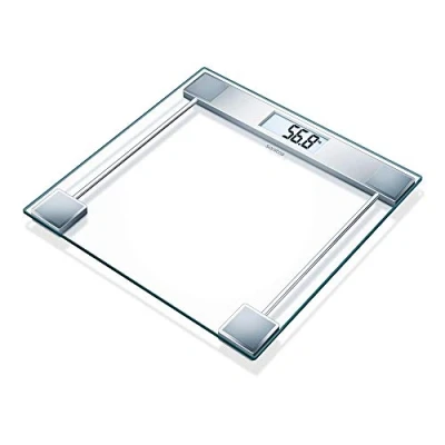 Afbeelding van Sanitas SGS 06 Personenweegschaal Digitaal XL display Weegvlak 30 x cm Tot 150 kg Veiligheidsglas Overbelasting indicatie Quick start Automatische uitschakeling Incl. batterijen 3 Jaar garantie Grijs