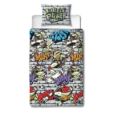 Afbeelding van Teenage Mutant Ninja Turtles dekbedovertrek eenpersoons met 1 kussensloop dekbed geschikt voor 140 x 200 cm.