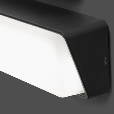 Afbeelding van LED buiten wandlamp Half, antraciet, glas, aluminium