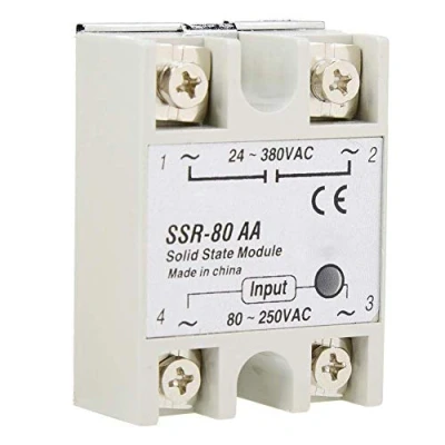 Afbeelding van SSR 80AA solid state schakelmodule SSA eenfasig 80V 250V AC uitgangsstroom 80A