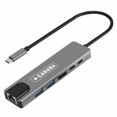 Afbeelding van Caruba 6 in 1 USB C Hub met Ethernet