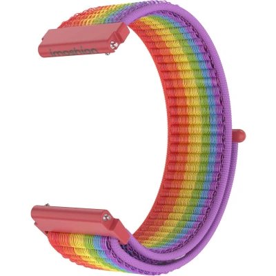 Afbeelding van imoshion Nylon bandje klittenband Universeel 22 mm aansluiting Rainbow