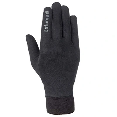 Afbeelding van Lafuma Silk dunne en lichte onderhandschoenen voor heren zijde effect skiën outdoorsport, zwart (zwart)