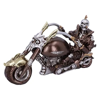 Afbeelding van Nemesis Now Wheels of Steel Steampunk motorskeletfiguur, 29 cm