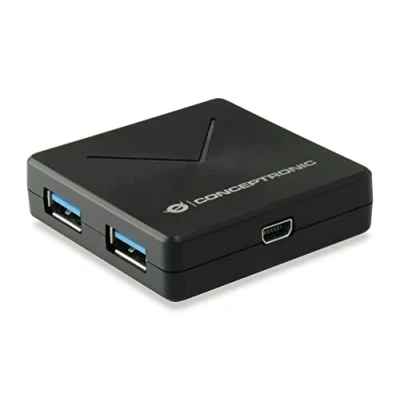 Afbeelding van Conceptronic HUBBIES02B USB 3.2 Gen 1 hub 4 poorten Zwart