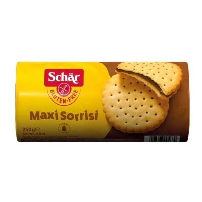 Afbeelding van Schar Maxi Sorrisi Biscuits met Cacaocrème Glutenvrij 250GR