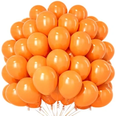 Afbeelding van Teselife 100 stuks latexballonnen voor vrouwen en meisjes, verjaardagsfeestballonnen, bruiloft, verloving, babyshower, Halloween, afstudeerfeest, 30,5 cm, mat oranje