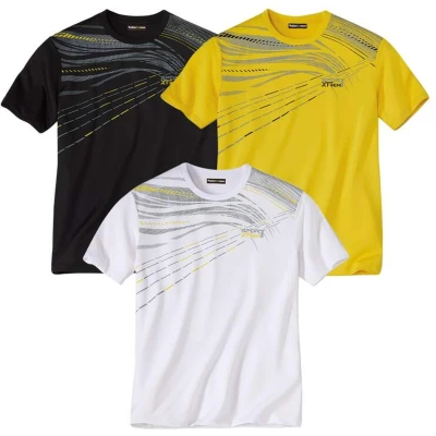 Afbeelding van ATLAS FOR MEN T shirts voor heren, 3 stuks, ronde hals, korte mouwen, verkrijgbaar in grote maten van M tot 5XL.