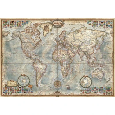 Afbeelding van Educa Wereldkaart Puzzel voor kinderen, Maat: One Size, Multi coloured
