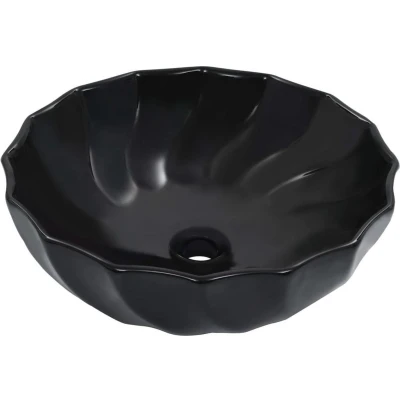 Afbeelding van Wastafel 46x17 cm keramiek zwart