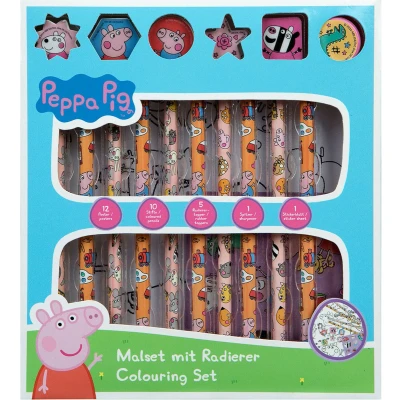 Afbeelding van Undercover Kleurset met Gummen Peppa Pig, 29dlg.
