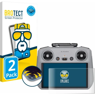Afbeelding van BROTECT Screenprotector voor DJI RC 2 Folie Beschermfolie transparant volledig dekking (2 Stuks)