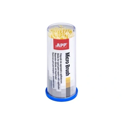 Afbeelding van Auto Plast Produkt Micro Brush 100 stuks retoucheerkwasten voor autolak 1,5 mm geel