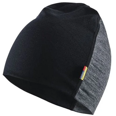 Image de Bonnet 100% mérinos gris/noir