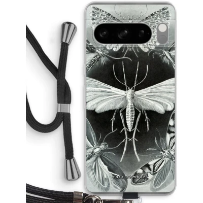 Afbeelding van Case Company® hoesje met Koord geschikt voor Google Pixel 8 Pro Haeckel Tineida Telefoonhoesje Zwart Bescherming aan alle Kanten en Over de Schermrand