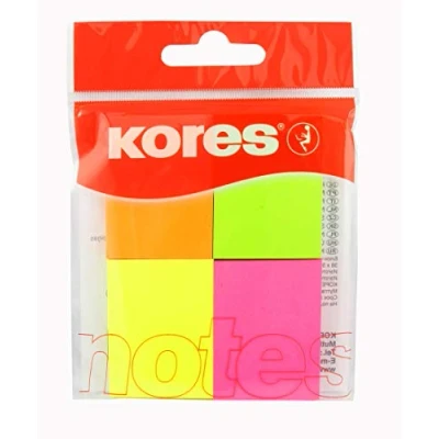 Image de Kores marque pages en papier, 40 x 50 mm, couleurs néon n48450
