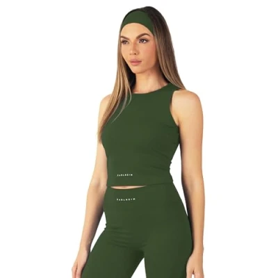 Image de Carlheim Débardeur Serenita Active Collection pour femme, Vert kaki, XL