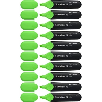 Image de Schneider Job Lot de 10 Surligneurs Encre vert