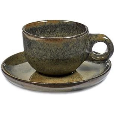 Afbeelding van SERAX Sergio Herman Surface Lungo Kop &amp; Schotel 4 st. 0,13 L
