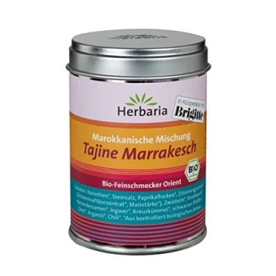 Afbeelding van Herbaria Tajine Marrakesh Kruidenbereiding voor Marokkaanse tajine, traditioneel, gourmetbox, Bio Oriënt, 100 g