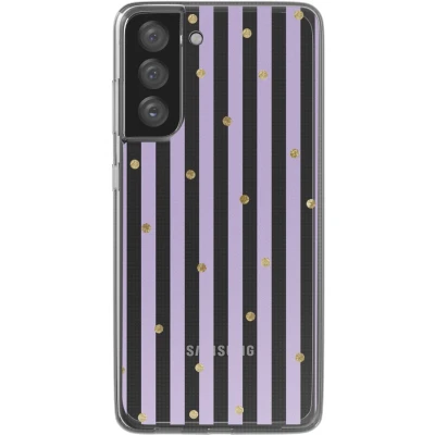 Afbeelding van imoshion hoesje Geschikt voor Samsung Galaxy S21 FE Design Sparkle Lines Lavender