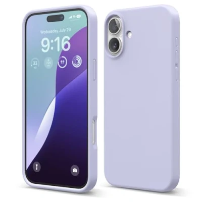 Afbeelding van elago Compatibel met iPhone 16 Plus hoesje, hoogwaardige vloeibare siliconen hoes, volledige beschermhoes, schokbestendig, slanke telefoonhoes