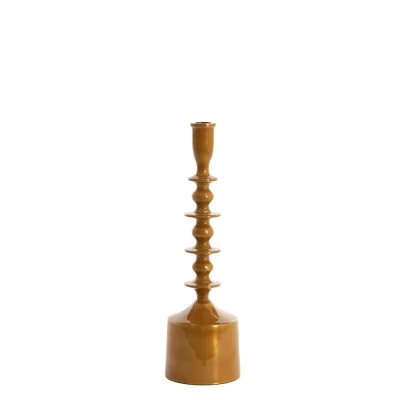 Afbeelding van Light &amp; Living Kandelaar MERAKO Ø10x34.5cm Geel