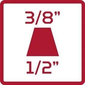 Afbeelding van GEDORE R67500007 Adapter, ratel 10 (3/8&quot;), 12,5 (1/2&quot;)mm (inch) Chroom vanadium staal 3/8&quot;, 1/2&quot;duim