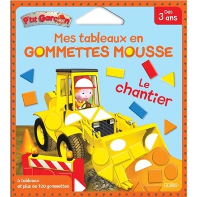 Image de Mes tableaux en gommettes mousse Le chantier