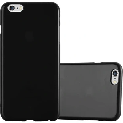 Afbeelding van Cadorabo Hoesje geschikt voor Apple iPhone 6 PLUS / 6S in JELLY ZWART Beschermhoes gemaakt van flexibel TPU silicone Case Cover