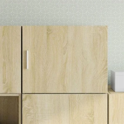 Afbeelding van Wandkast 50x42,5x40 cm bewerkt hout sonoma eikenkleurig