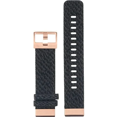 Afbeelding van Garmin QuickFit Leren Horlogebandje 20mm Polsbandje Wearablebandje Zwart Geschakeerd met Rose Gouden Gesp