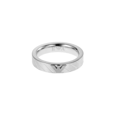 Afbeelding van Emporio Armani ID Ring silvercoloured, Heren, Maat: 64/65, Silver coloured