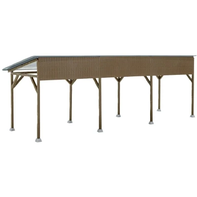 Afbeelding van Kibri 38349 H0 houten carport Bouwpakket