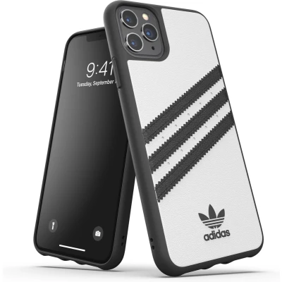 Afbeelding van adidas Moulded Case PU PC en TPU logo hoesje geschikt voor iPhone 11 Pro Max wit