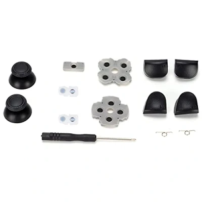 Afbeelding van Reserveonderdelenset voor PS5 controller, L1 R1 L2 R2 controller knop + 2 veren 5 geleidende rubberen pads 1 schroevendraaier