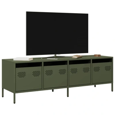 Afbeelding van vidaXL Tv meubel 135x39x43,5 cm koudgewalst staal olijfgroen