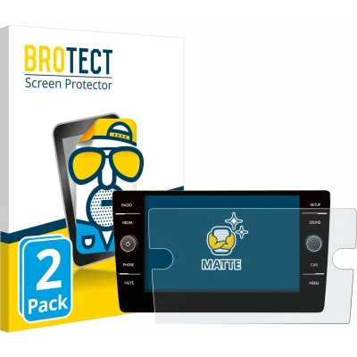 Afbeelding van BROTECT Screenprotector voor Volkswagen Golf 7 2019 Discover Media 8&quot; Folie Beschermfolie matte (2 Stuks)