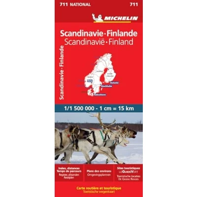 Afbeelding van Nationale kaarten Michelin Wegenkaart 711 Scandinavië Finland