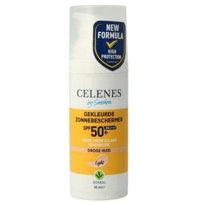 Afbeelding van Celenes Herbal Dry Touch Zonnefluïde Getint SPF 50 ml