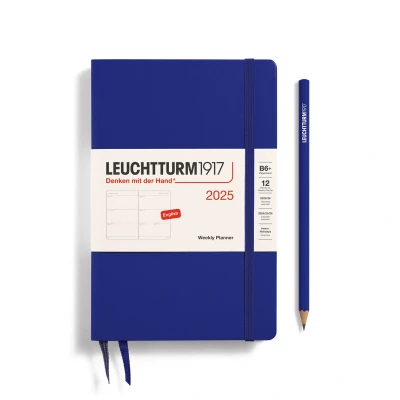 Afbeelding van Leuchtturm1917 Weekly Planner B6+ Paperback 12 maanden 2025 Hardcover Ink