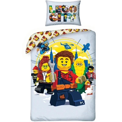Afbeelding van City Dekbedovertrek Eenpersoons 140 x 200 cm Katoen