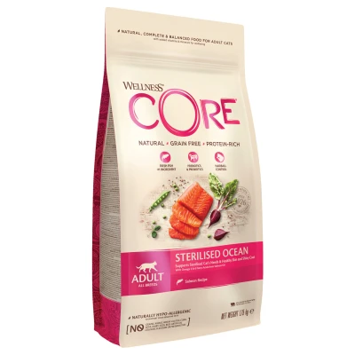 Afbeelding van Wellness Core Grain Free Cat Sterilised Zalm Kattenvoer 1.75 kg